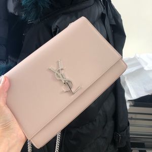 Saint Laurent medium Kate bag baby pink